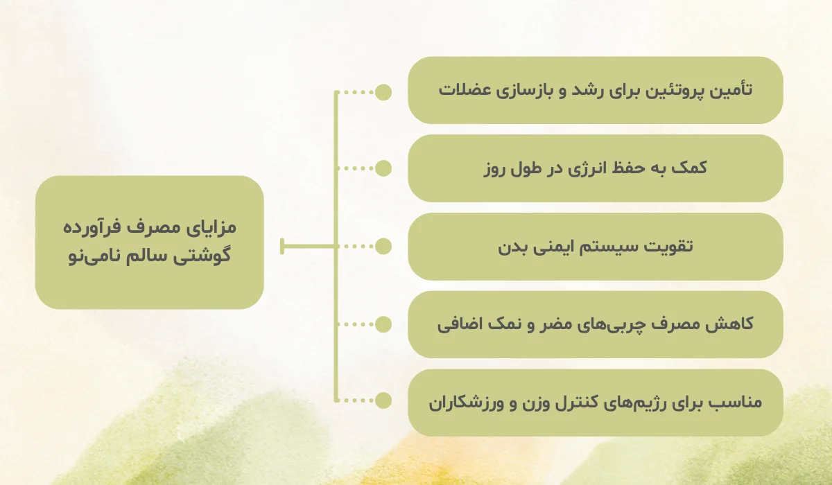 مزایای فرآورده گوشتی سالم نامی نو
