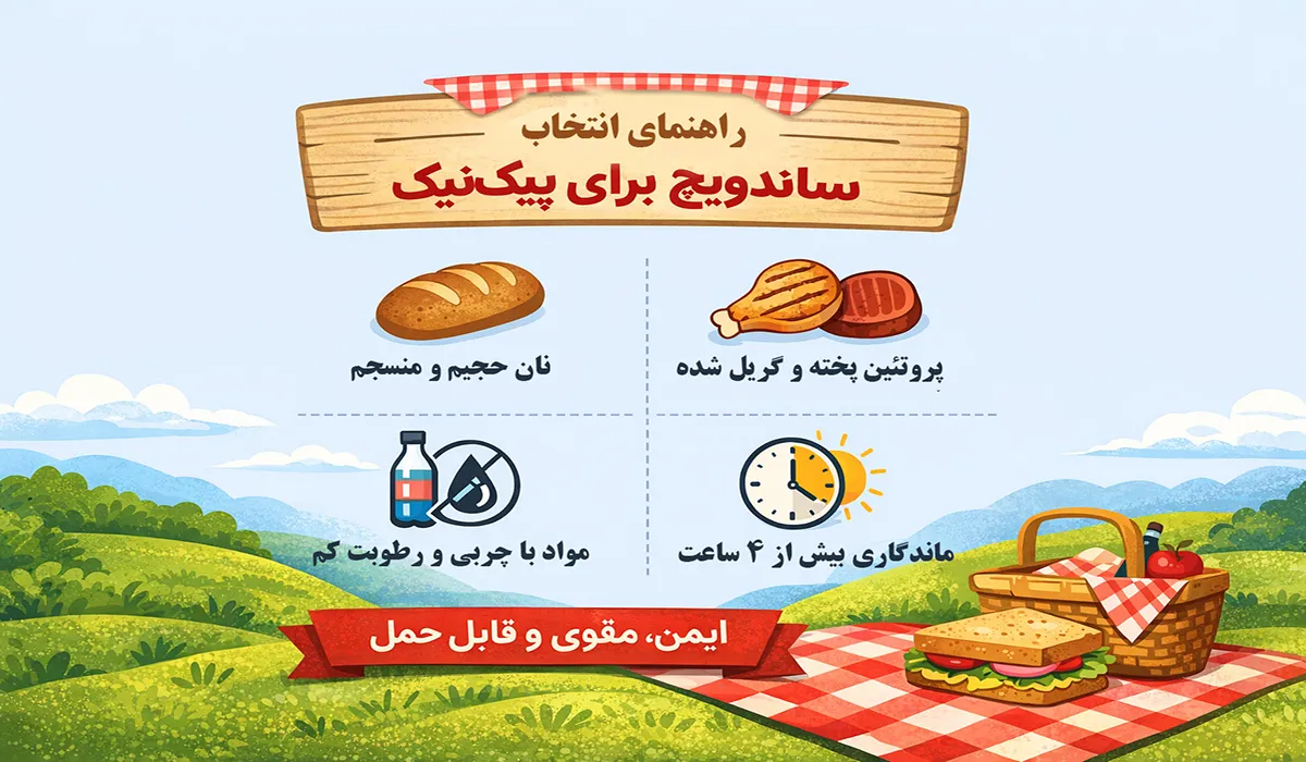 انتخاب بهترین ساندویچ برای پیک نیک
